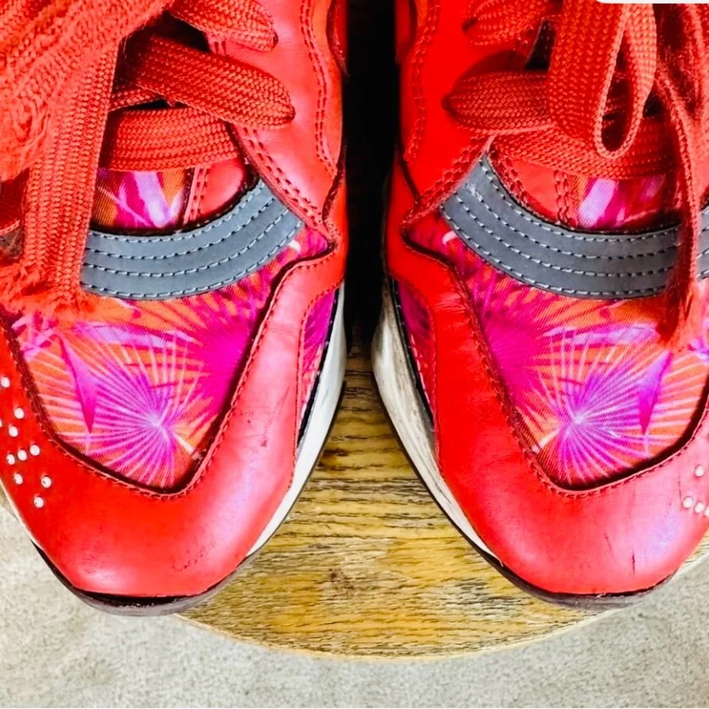 Versace Red and Pink Sneakers - Picture 4 of 8